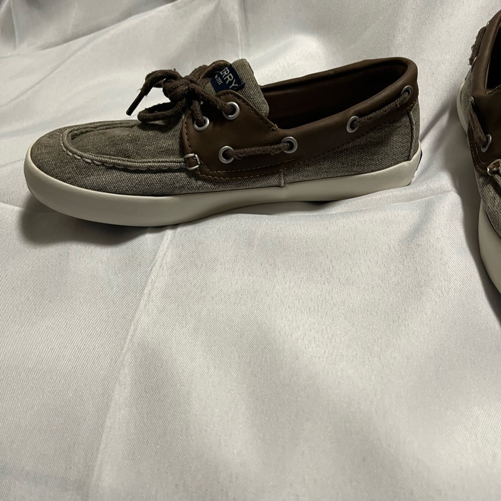 Sperry kids Canvas Boat Shoes size 3M - Picture 8 of 9